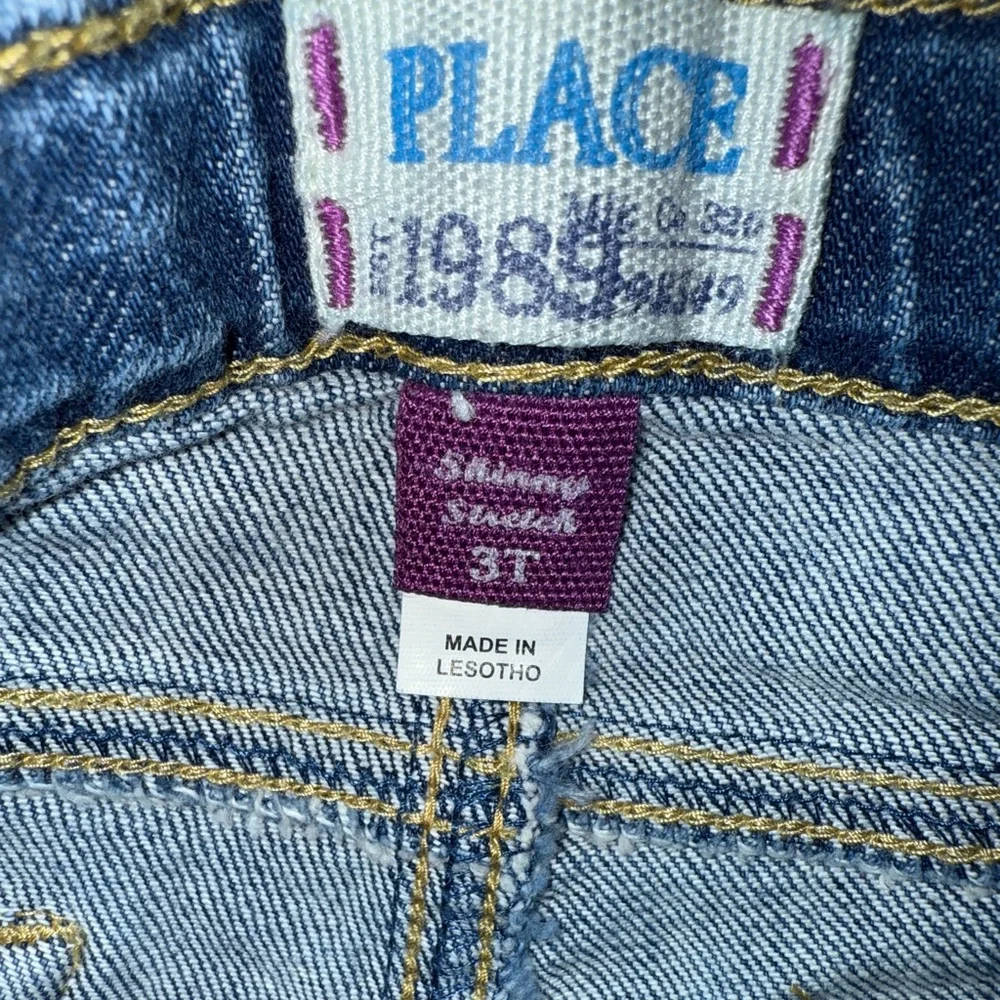 The Children's Place Dark Blue Embroidered Kids Jeans